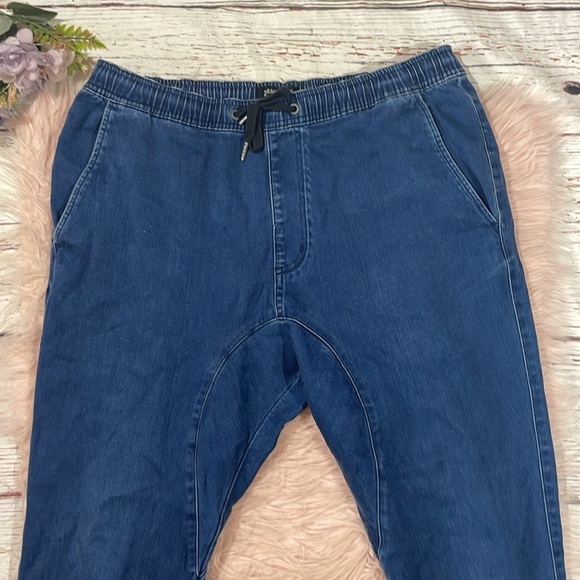 Zanerobe sureshot drawstring denim joggers pants - Picture 6 of 11